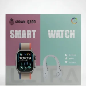 Home crown q200 smart watch ultra: super amoled display, bt calling & cooling neck fan combo