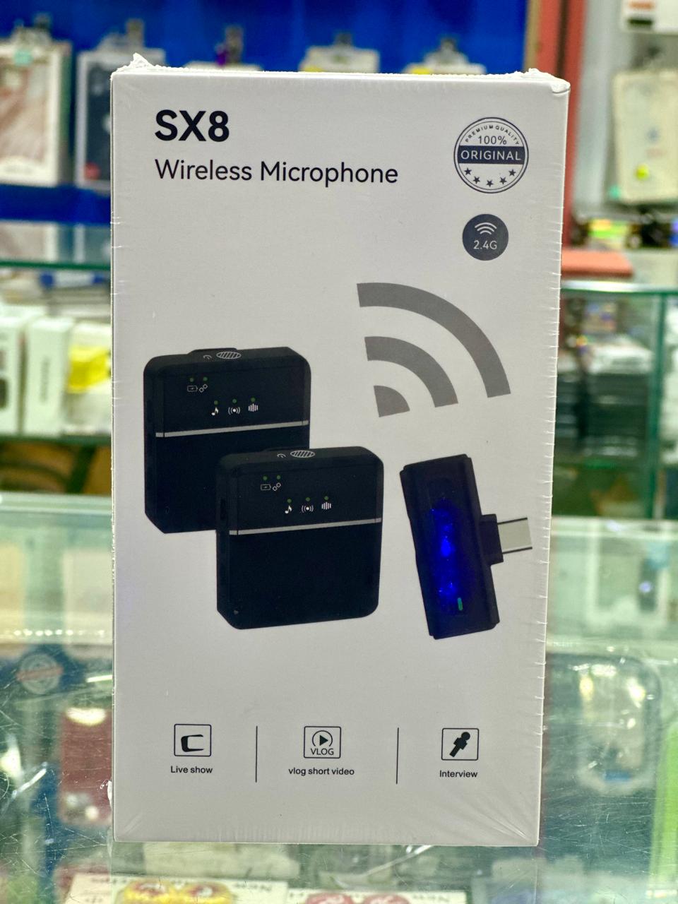 sx8 premium wireless microphone: 2.4g professional mic for live shows, vlogs & interviews sx8 premium wireless microphone: 2.4g professional mic for live shows, vlogs & interviews