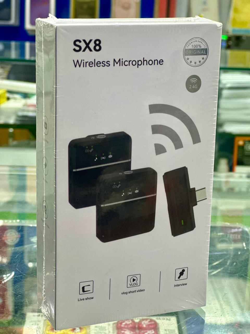 sx8 premium wireless microphone: 2.4g professional mic for live shows, vlogs & interviews sx8 premium wireless microphone: 2.4g professional mic for live shows, vlogs & interviews
