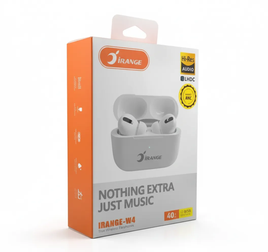 irange w4 true wireless earphones: premium hi res audio, lhdc support & powerful triple anc noise cancellation technology iRange-W4 True Wireless Earphones