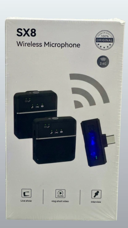 sx8 premium wireless microphone: 2.4g professional mic for live shows, vlogs & interviews sx8 premium wireless microphone: 2.4g professional mic for live shows, vlogs & interviews