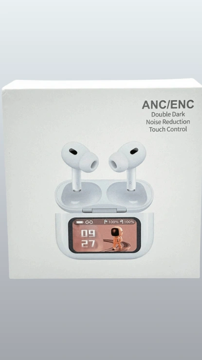 premium display tws earbuds: anc/enc, double noise reduction, touch control & find my feature premium display tws earbuds: anc/enc, double noise reduction, touch control & find my feature