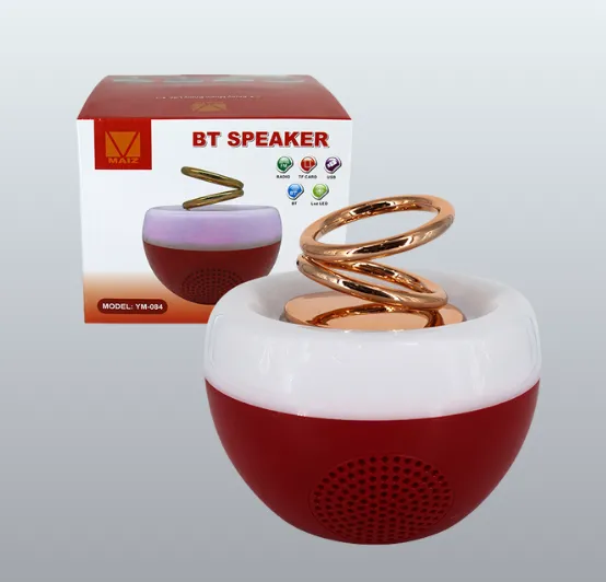 maiz bt speaker model ym 084: portable wireless sound, tf card/usb support & unique led design maiz bt speaker model ym 084: portable wireless sound, tf card/usb support & unique led design