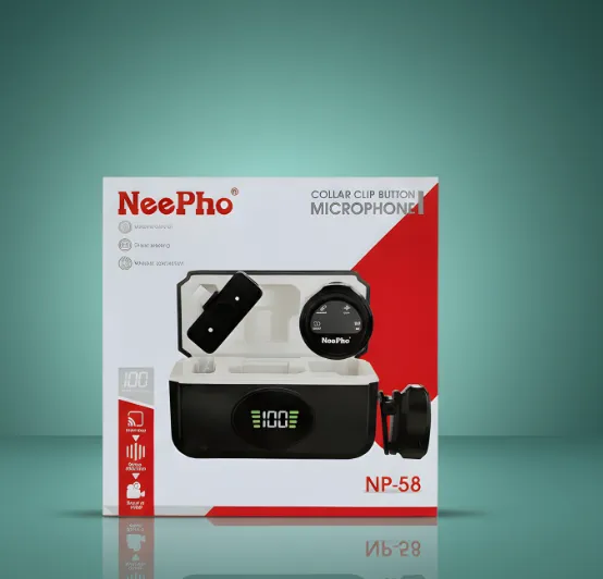 neepho np 58 collar clip microphone: wireless connection, noise reduction & volume control neepho np 58 collar clip microphone: wireless connection, noise reduction & volume control