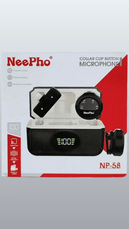 neepho np 58 collar clip microphone: wireless connection, noise reduction & volume control neepho np 58 collar clip microphone: wireless connection, noise reduction & volume control