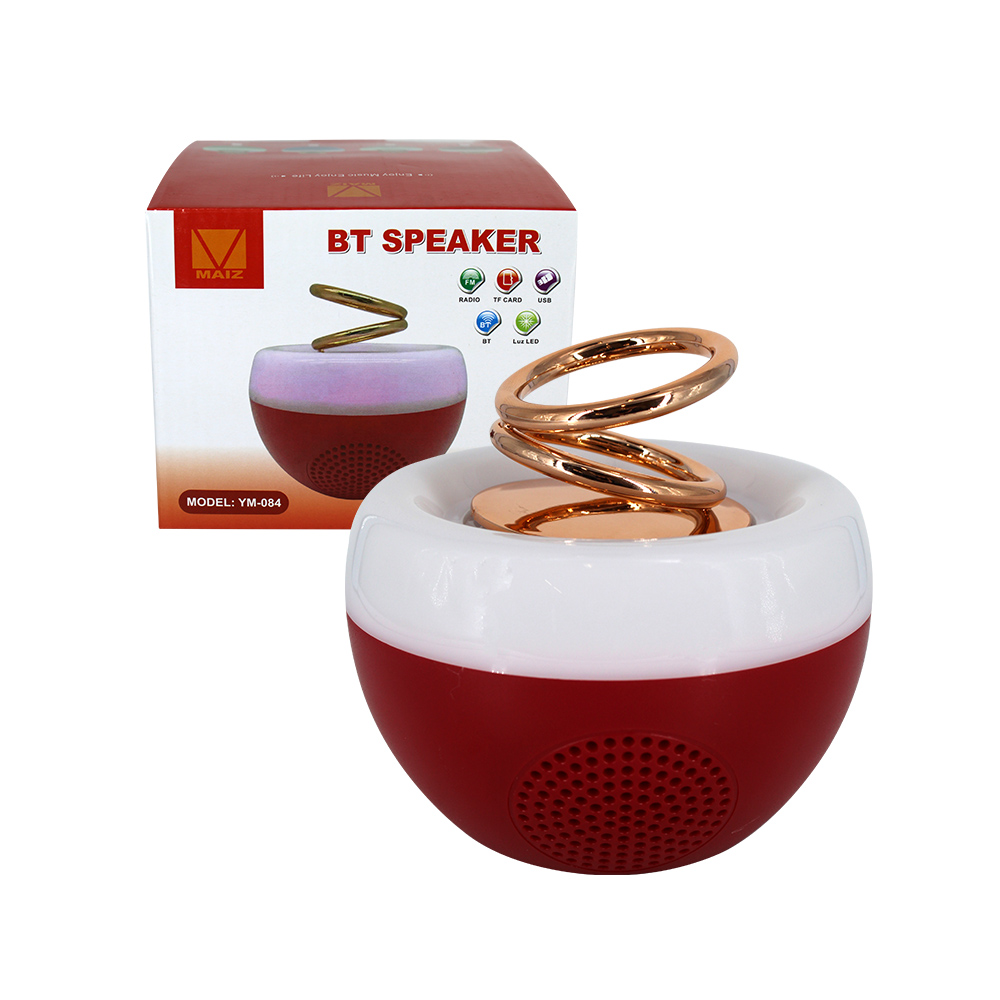 maiz bt speaker model ym 084: portable wireless sound, tf card/usb support & unique led design maiz bt speaker model ym 084: portable wireless sound, tf card/usb support & unique led design